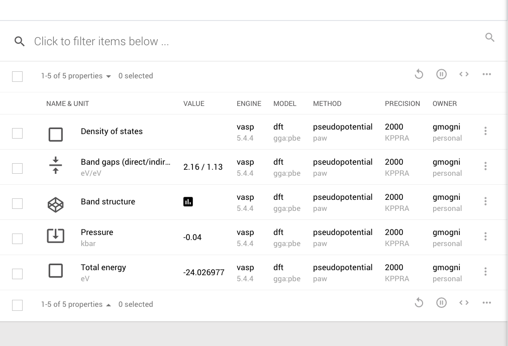 Materials Properties Explorer Materials Properties Explorer